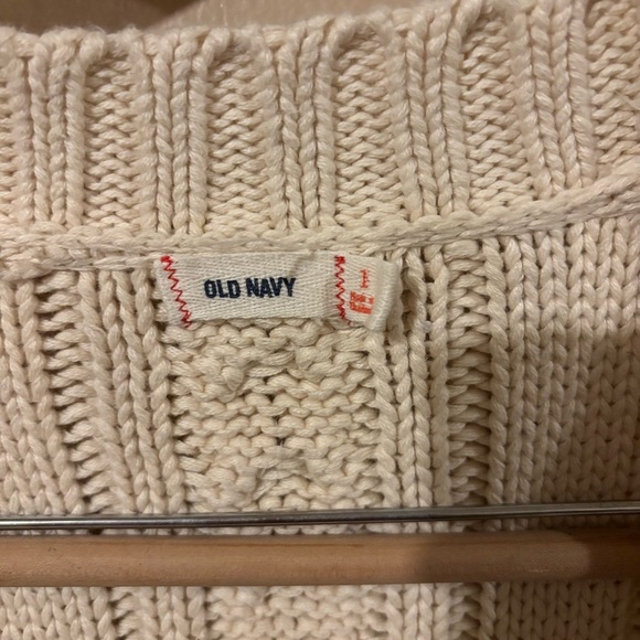 Old navy vintage polo short sleeve beige tan sweater M - Picture 9 of 10